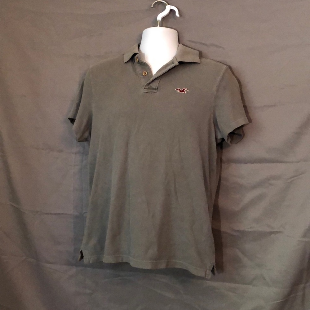 Light Grey Short Sleeve Polo Style Shirt